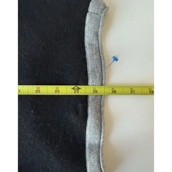 S - FREE 100% CASHMERE SWEATER Womens sz S GRAY Black Great Condition - Picture 8 of 8